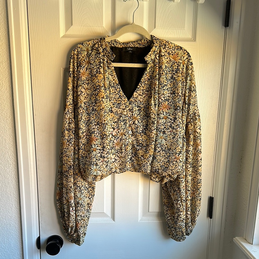 Floral V-Neck Women's Top